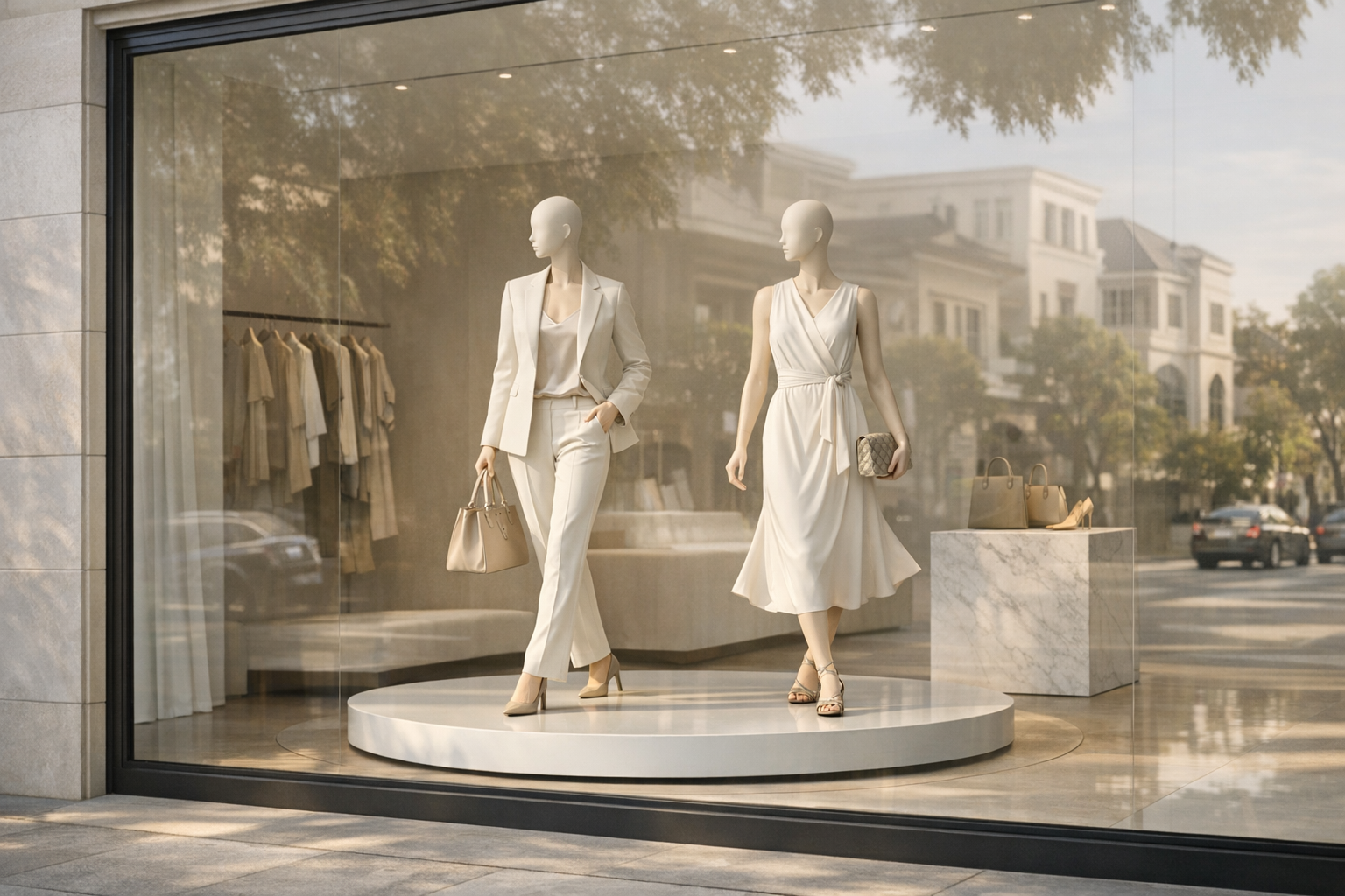 Moving mannequin program for premium Mosman storefront campaigns